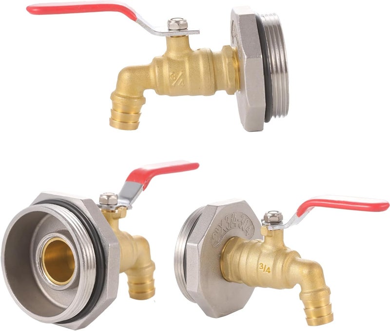 CbeeSo 2" Drum Faucet for 55 Gallon Drum,3/4 inch Brass Rain Barrel Spigot with EPDM Gasket - Image 5